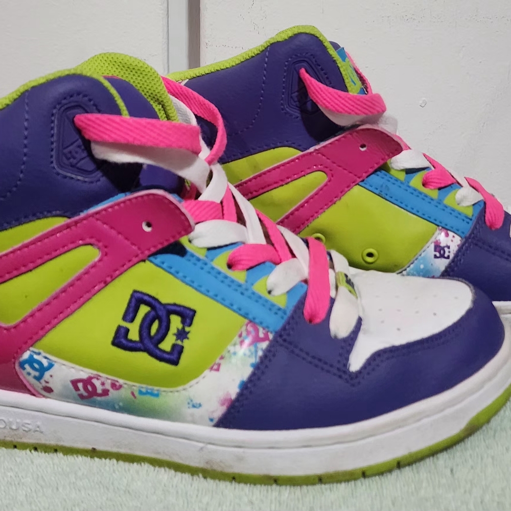 DC Womens Multicolor High-Top Sneakers